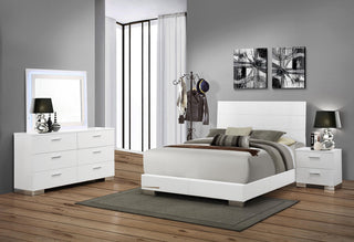 Felicity Wood LED Dresser Mirror White High Gloss