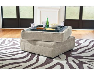 Calnita Oversized Swivel Chair and Ottoman