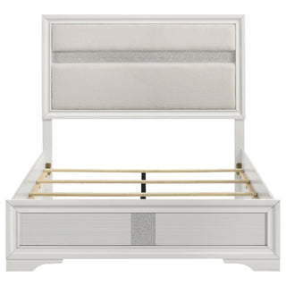 Miranda 54-inch Upholstered Queen Panel Bed White