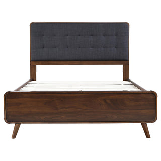 Robyn Wood Full Platform Bed Dark Walnut