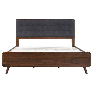 Robyn Wood Eastern King Platform Bed Dark Walnut