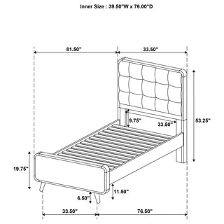 Robyn 5-piece Twin Bedroom Set Dark Walnut