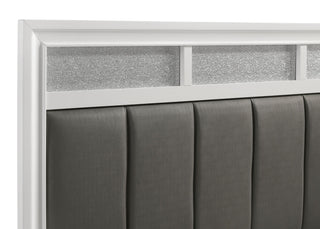 Barzini Wood Queen Panel Bed White