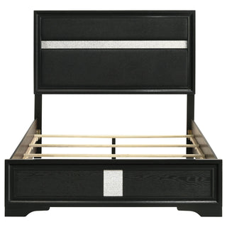 Miranda 54-inch Upholstered Full Panel Bed Black