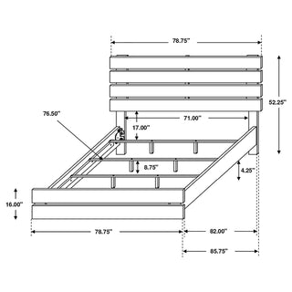 Brantford Wood Eastern King Panel Bed Barrel Oak