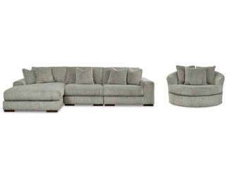 Lindyn 3-Piece Sectional and Oversized Swivel Accent Chair
