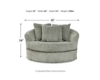 Lindyn 2-Piece Sectional Sofa and Oversized Swivel Accent Chair