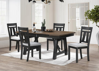 MARIBELLE SIDE CHAIR WHEAT CHARCOAL