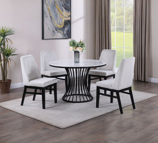 HADLEY FAUX MARBLE ROUND TABLE LEG