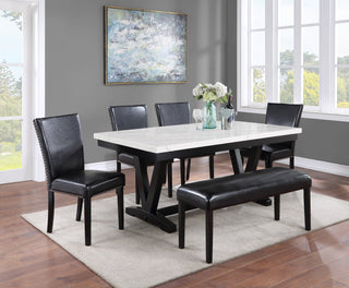 TANNER DINING TBL FAUX CARRARA MBL