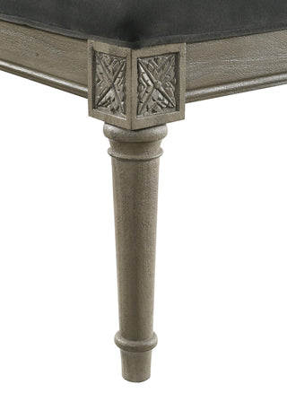 Alderwood Fabric Upholstered Bench French Grey