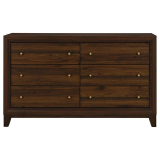 Welsley 6-drawer Dresser Cabinet Walnut