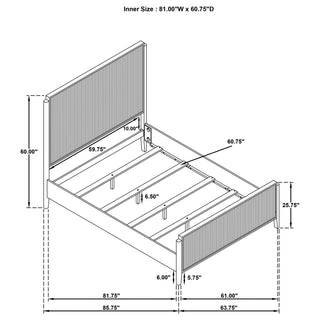 Brookmead Wood Queen Panel Bed Black