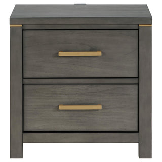 Kieran 2-drawer Nightstand Grey