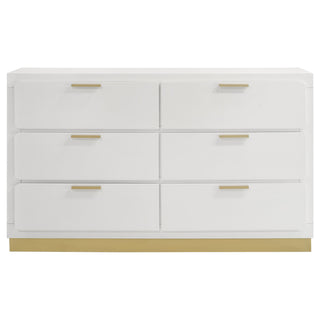 Caraway 6-drawer Dresser White