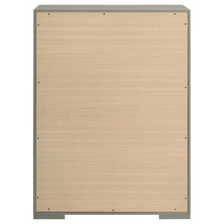 Ives 5-drawer Bedroom Chest of Drawers Grey High Gloss