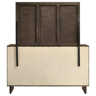 Glenwood 6-drawer Dresser and Mirror Warm Brown