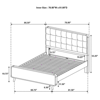 Robyn 4-piece Eastern King Bedroom Set Light Ash