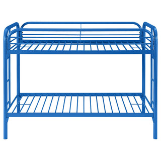 Morgan Metal Twin Over Twin Bunk Bed Blue