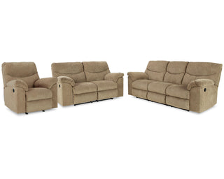 Alphons Reclining Sofa, Loveseat and Recliner