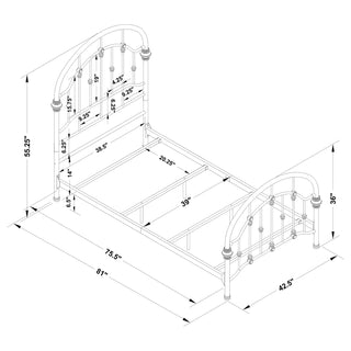 Rowan Metal Twin Open Frame Bed Dark Bronze