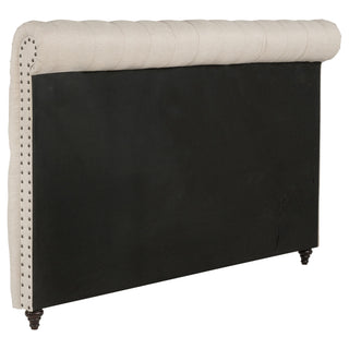 Devon 57-inch Upholstered Queen Headboard Beige