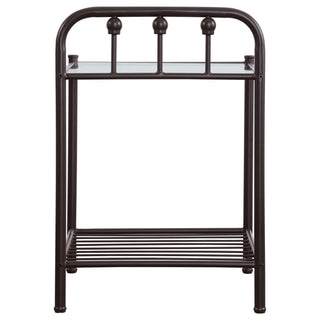 Livingston Metal 1-shelf Nightstand Dark Bronze