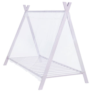 Fultonville Metal Twin Tent Bed with 7-inch Mattress Pink