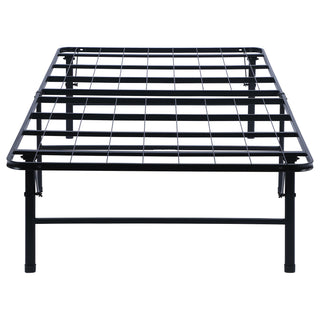 Mabel Metal Twin Extra Long Support Platform Bed Black