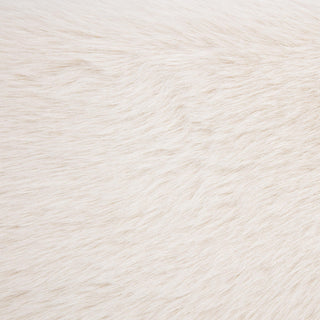 Rebecca Faux Fur Upholstered Queen Bed Cream