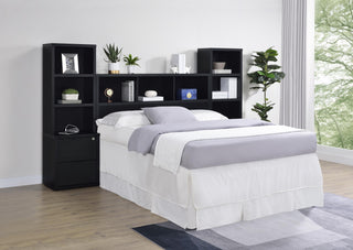 Westpark 49-inch Queen Bookcase Headboard Black