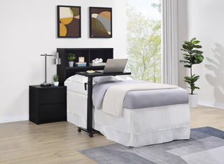 Westpark 49-inch Twin Bookcase Headboard Black
