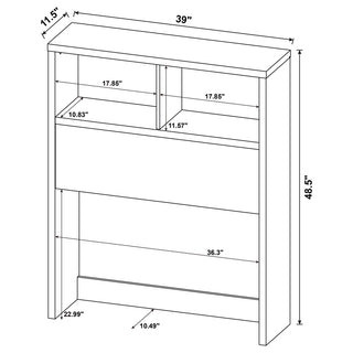 Westpark 49-inch Twin Bookcase Headboard Mango