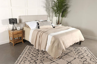 Kosmo Upholstered Queen or Full Panel Headboard Sand