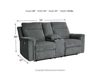 Barnsana Power Reclining Loveseat with Console