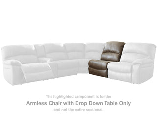 Segburg Armless Chair with Drop Down Table