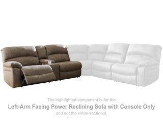 Segburg Left-Arm Facing Power Reclining Sofa with Console