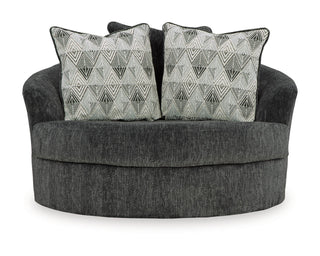 Biddeford 2-Piece Sectional and Oversized Swivel Accent Chair