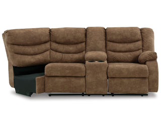 Partymate Right-Arm Facing Reclining Loveseat with Half Wedge Console