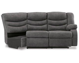 Partymate Right-Arm Facing Reclining Loveseat with Half Wedge