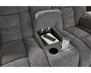 Foreside Reclining Loveseat with Console