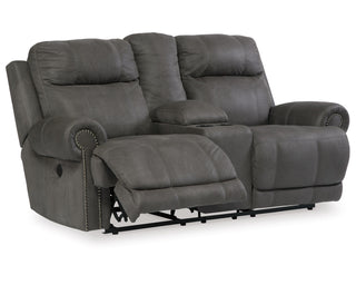 Austere Reclining Loveseat with Console