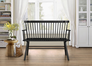 JERIMIAH SPINDLEBACK BENCH BLACK