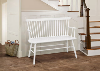 JERIMIAH SPINDLEBACK BENCH WHITE