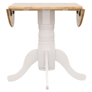 Allison Round 40-inch Drop Leaf Extension Dining Table White