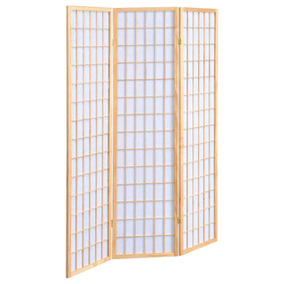 Carrie 3-Panel Room Divider Folding Shoji Screen Natural