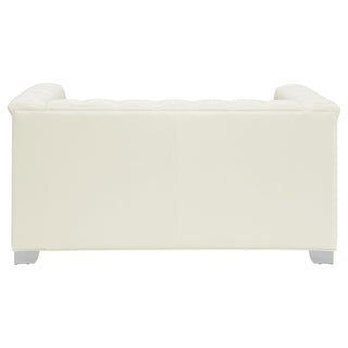 Chaviano 4-piece Upholstered Track Arm Sofa Set Pearl White