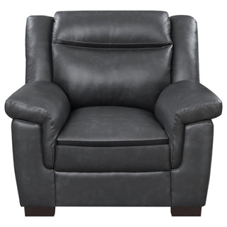 Arabella 3-piece Upholstered Padded Arm Sofa Set Grey