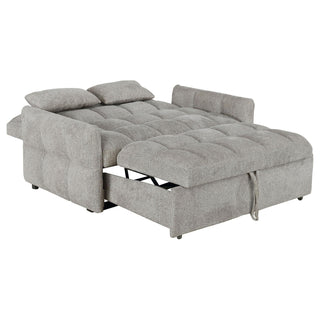 Cotswold Upholstered Convertible Sleeper Sofa Bed Light Grey