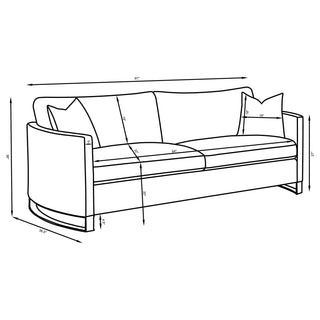 Corliss 3-piece Upholstered Arched Arm Sofa Set Beige